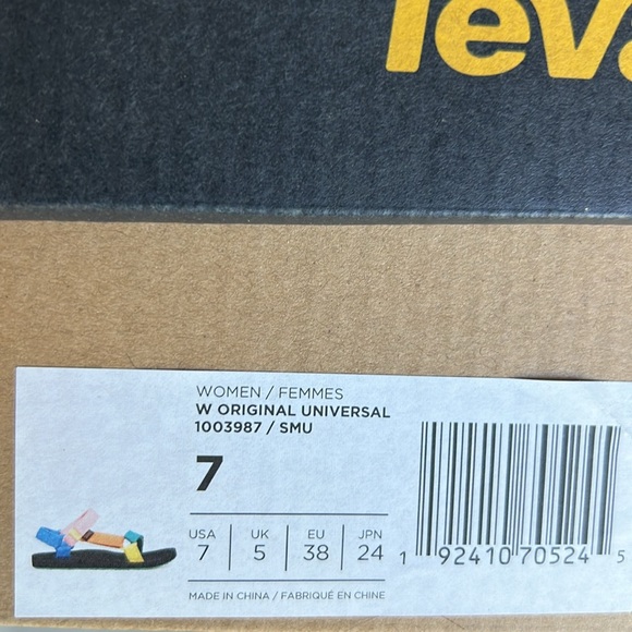New in the box Teva original universal SMU 90s multi color sandals Sz Various - Picture 9 of 11